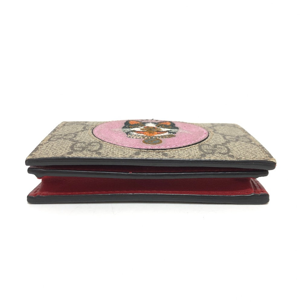 Gucci Folded Wallet 506277 Gg Supreme Canvas Beige Gg Supreme Bosco Women