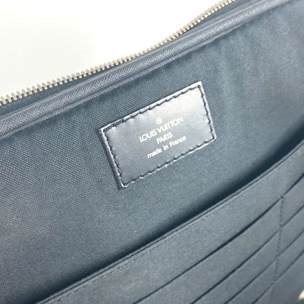 Louis Vuitton Business Bag M30762 Taiga Leather Black Taiga Tula 2Way Shoulder Bag Mens