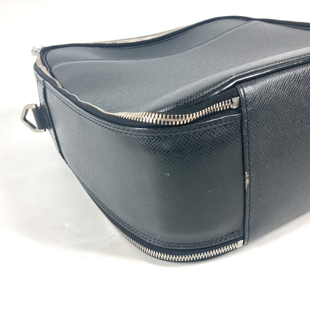 Louis Vuitton Business Bag M30762 Taiga Leather Black Taiga Tula 2Way Shoulder Bag Mens