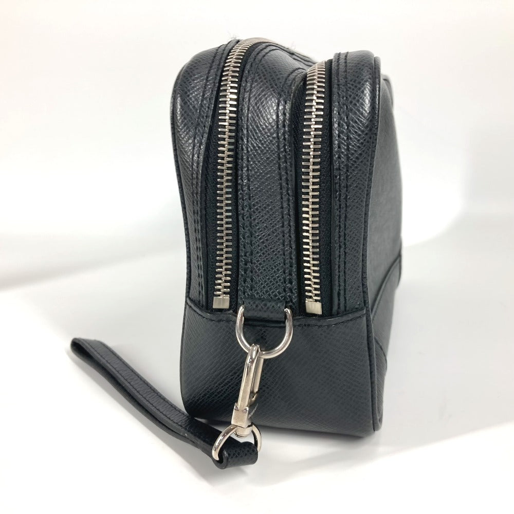 Louis Vuitton Business Bag M31142 Taiga Leather Black Taiga Pavel Mens