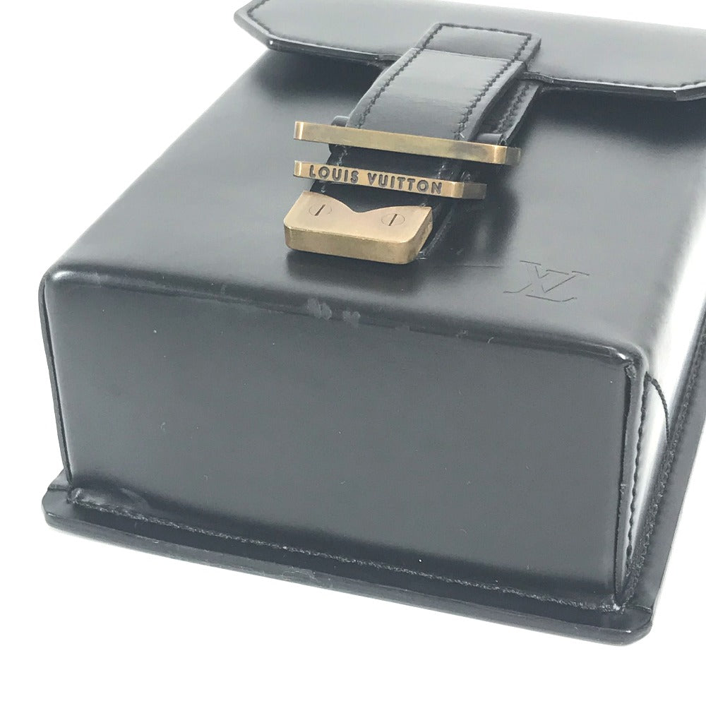 Louis Vuitton Pouch M92222 Leather Black Liege Line Pister