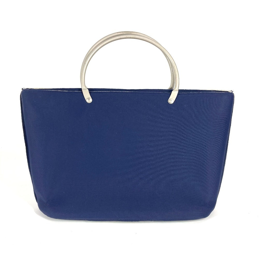 Chanel Handbag Polyamide Navy Metal Handle Women