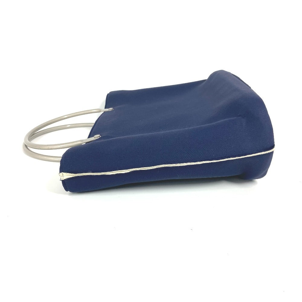 Chanel Handbag Polyamide Navy Metal Handle Women