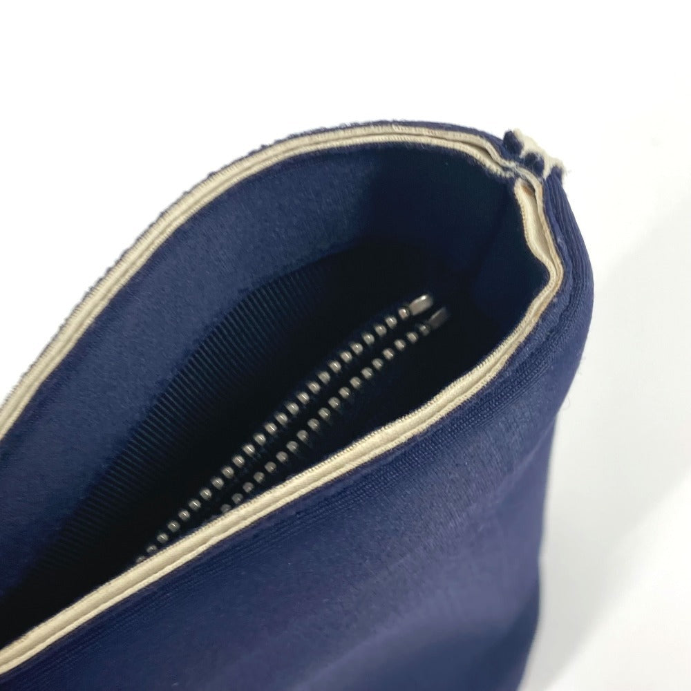 Chanel Handbag Polyamide Navy Metal Handle Women