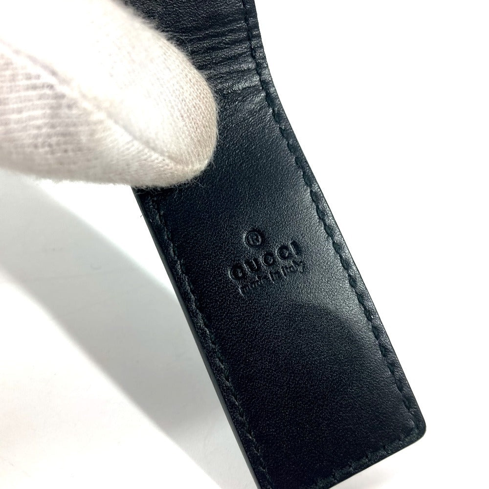 Gucci Money Clip 522867 Sima Leather Black Gg Guccisima Mens