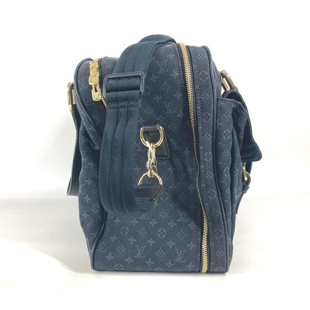 Louis Vuitton Boston Duffel Bag M42331 Monogram Mini Canvas Navy Monogram Mini Claudine Women