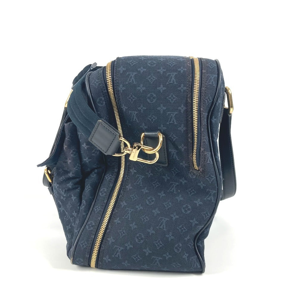 Louis Vuitton Boston Duffel Bag M42331 Monogram Mini Canvas Navy Monogram Mini Claudine Women