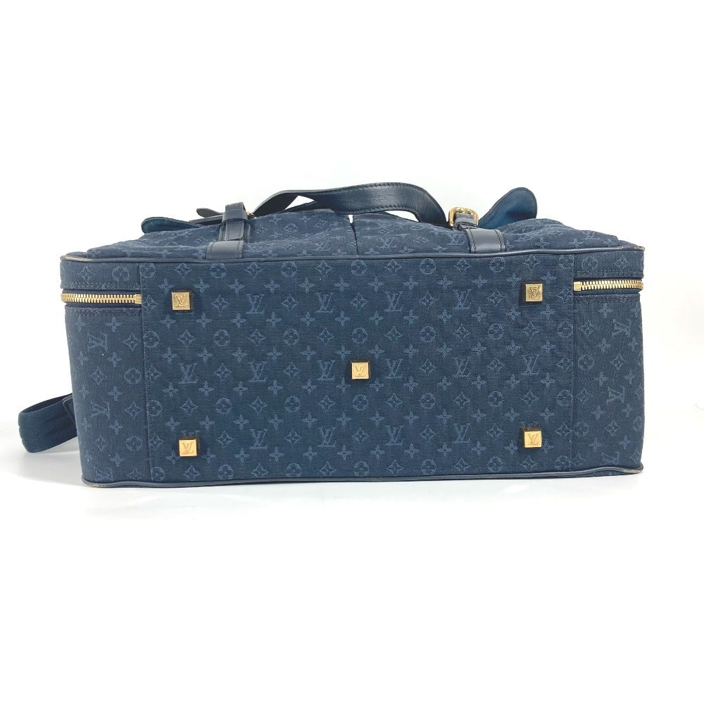Louis Vuitton Boston Duffel Bag M42331 Monogram Mini Canvas Navy Monogram Mini Claudine Women