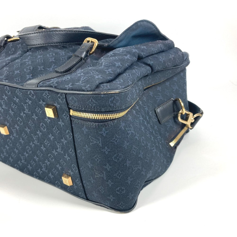 Louis Vuitton Boston Duffel Bag M42331 Monogram Mini Canvas Navy Monogram Mini Claudine Women