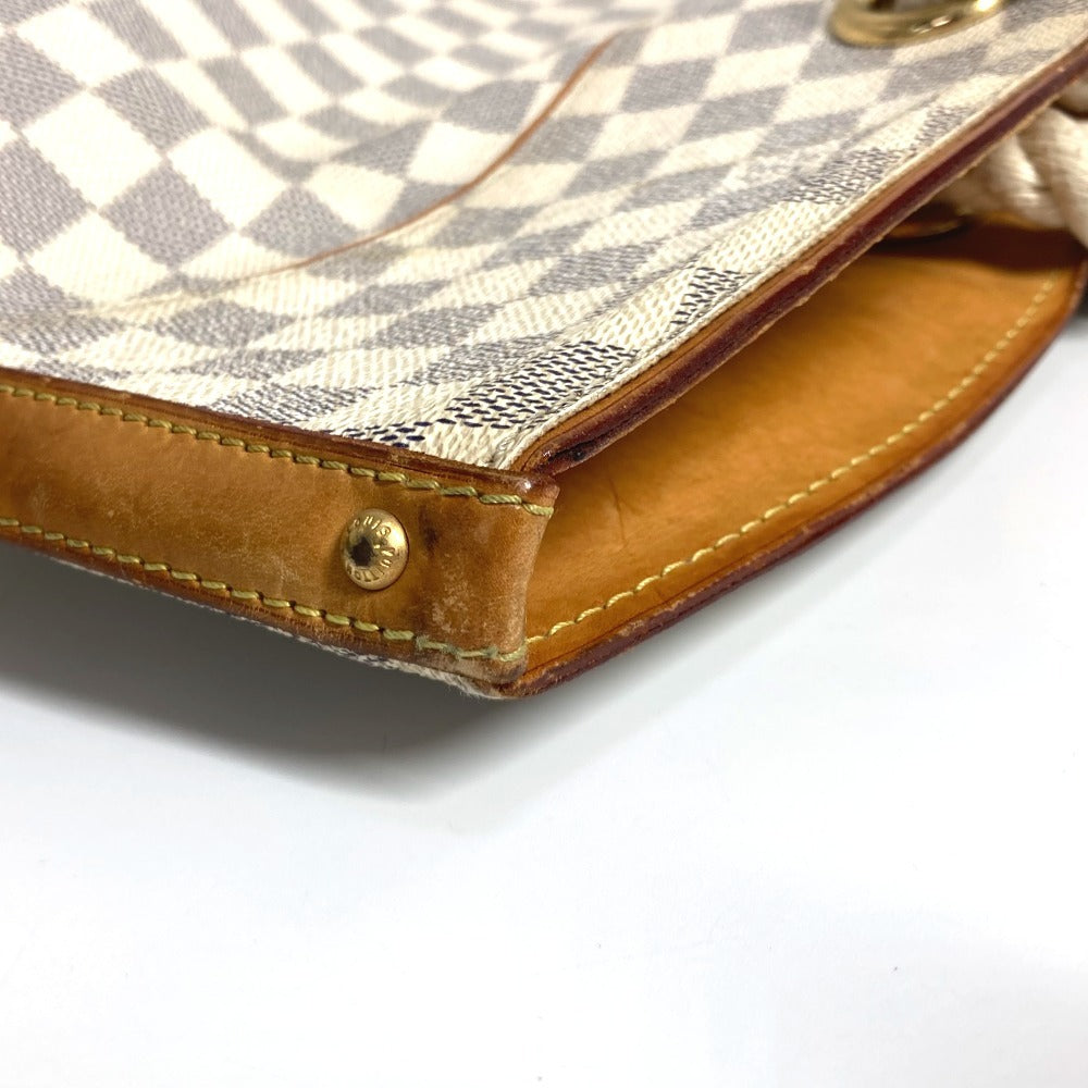 Louis Vuitton Shoulder Bag Damier Azur Canvas White Damier Azur Pomplon Women