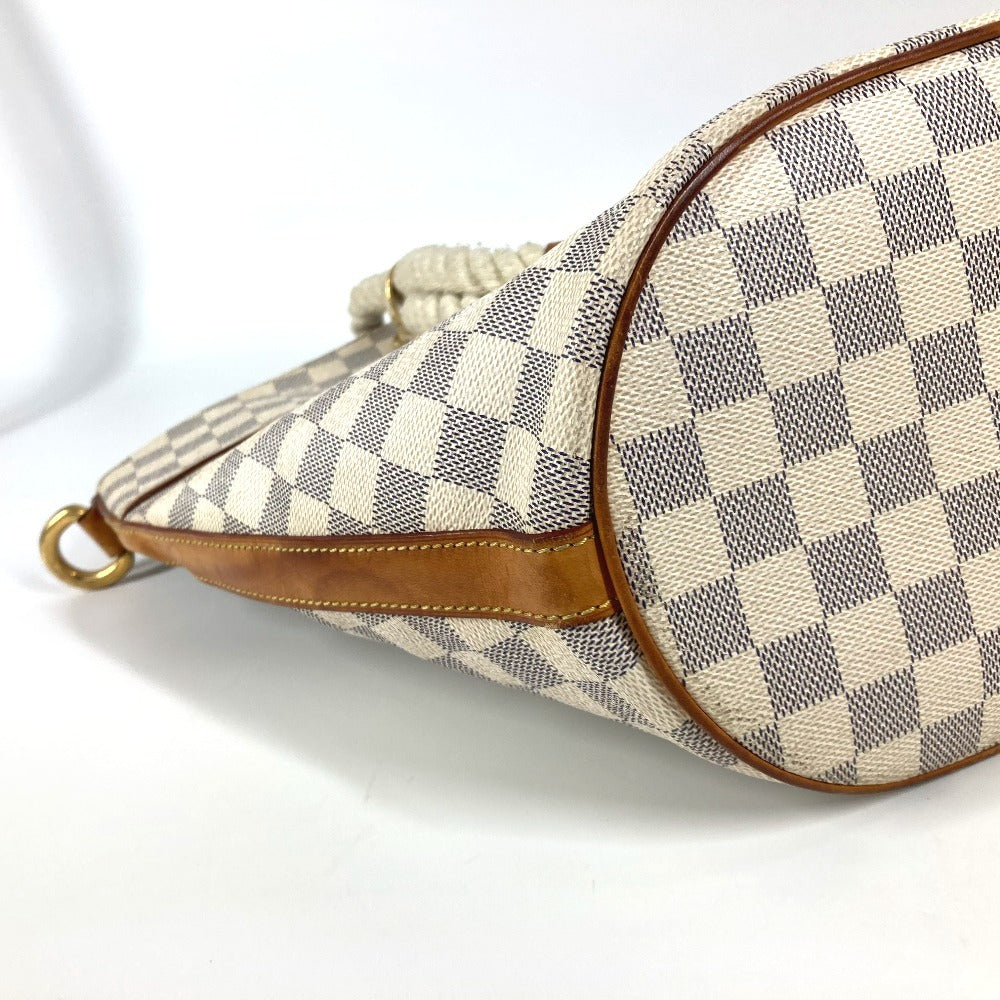 Louis Vuitton Shoulder Bag Damier Azur Canvas White Damier Azur Pomplon Women