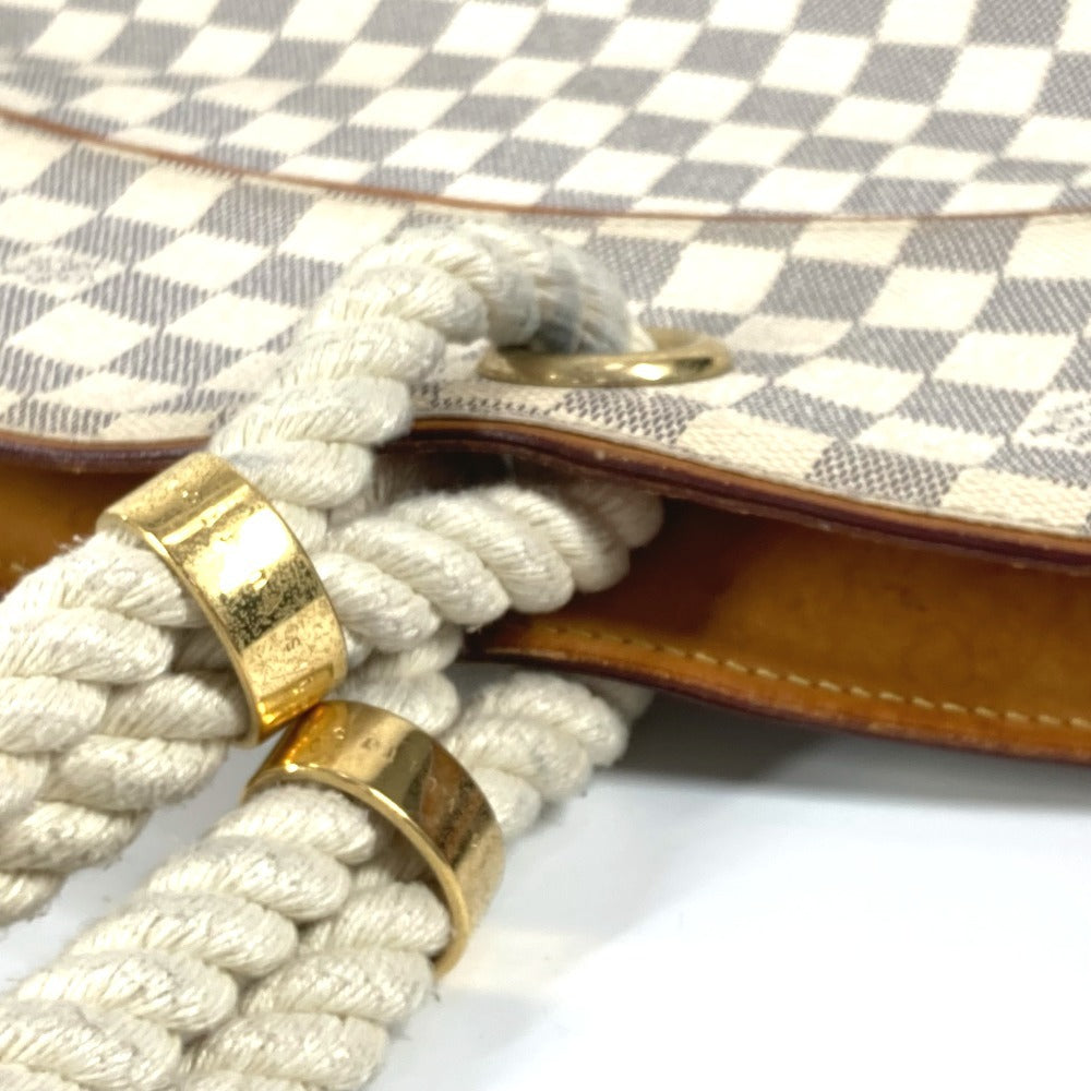 Louis Vuitton Shoulder Bag Damier Azur Canvas White Damier Azur Pomplon Women
