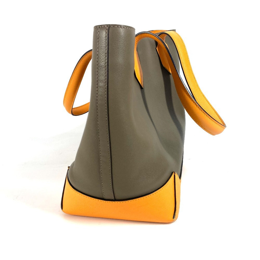 Hermes Shoulder Bag Evercolor, Epsom Yellow By Color Maxibox Hippo 36 Unisex(Unisex)