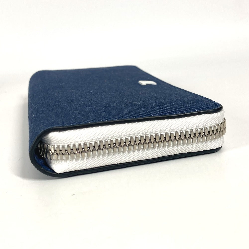 Christian Louboutin Long Wallet Purse 1235496 Denim Blue Long Wallet Cl Logo Unisex(Unisex)