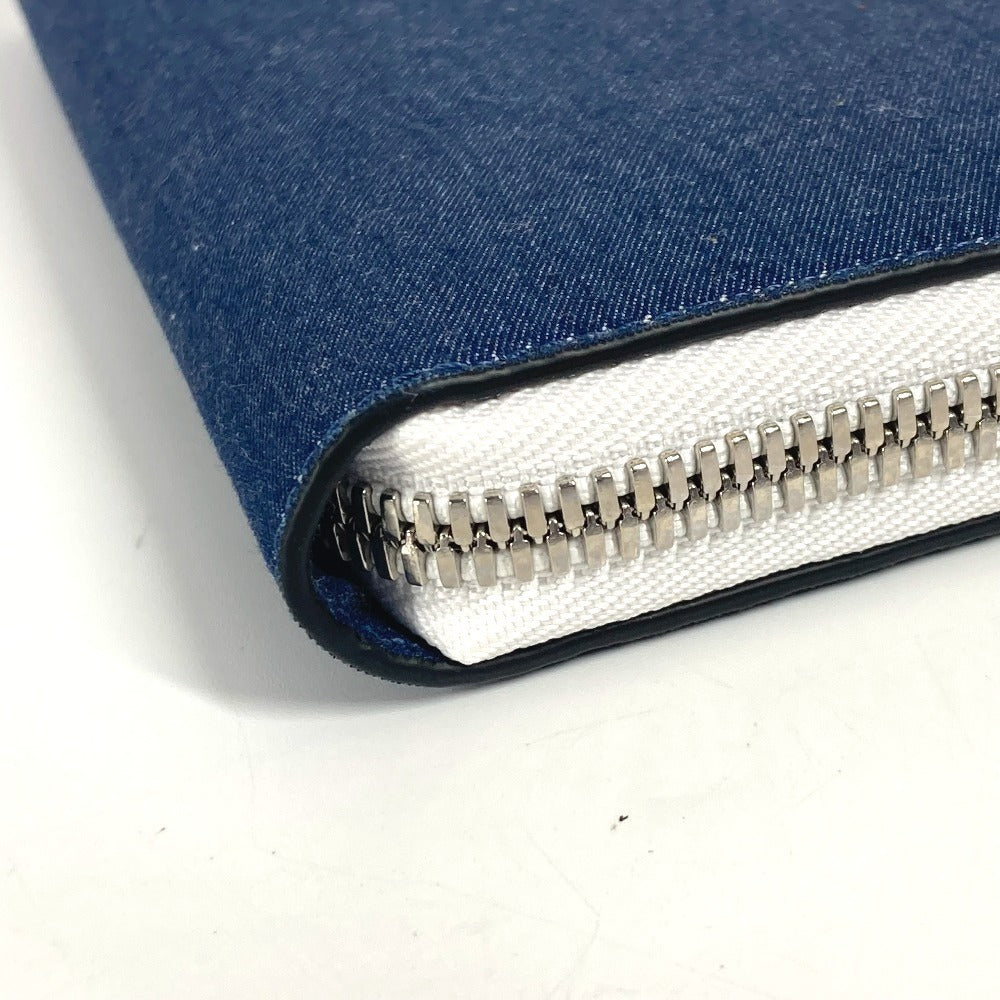 Christian Louboutin Long Wallet Purse 1235496 Denim Blue Long Wallet Cl Logo Unisex(Unisex)