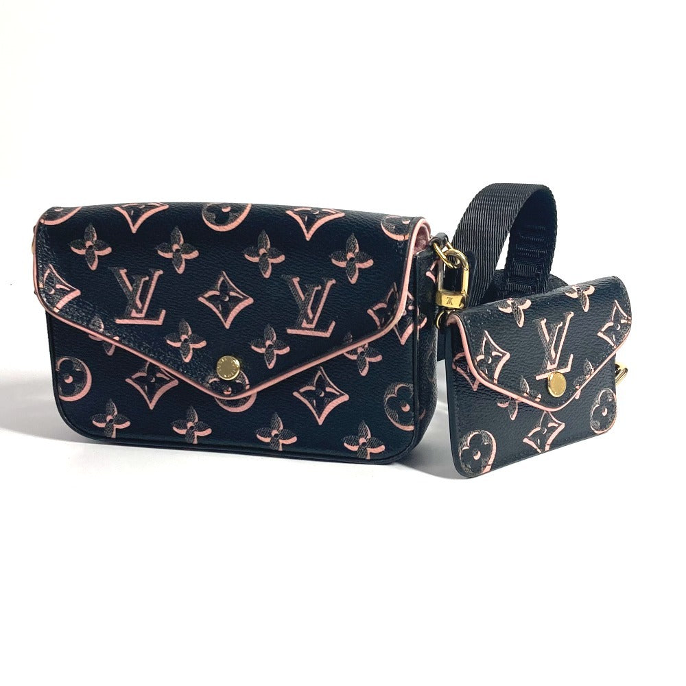 Louis Vuitton Shoulder Bag M81471 Coated Canvas Black Fall For You Collection Monogram Multi