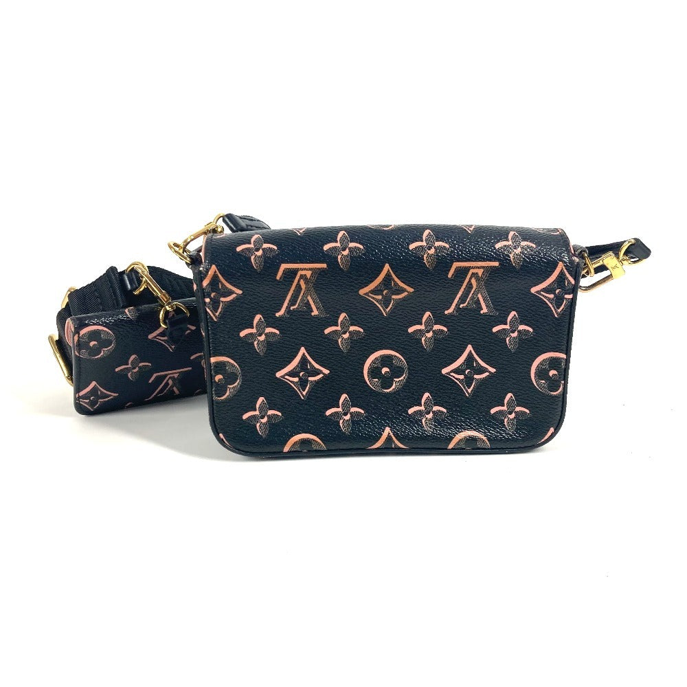 Louis Vuitton Shoulder Bag M81471 Coated Canvas Black Fall For You Collection Monogram Multi