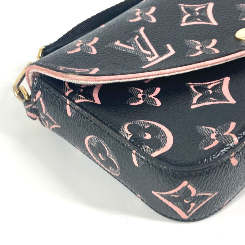 Louis Vuitton Shoulder Bag M81471 Coated Canvas Black Fall For You Collection Monogram Multi