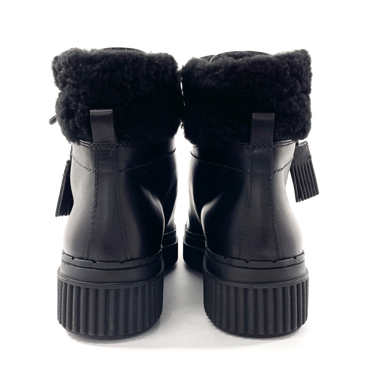 Tod'S Boots Xxw39A0W061Hxmb999 Leather Black Lace Up Boots Women 40 1/2