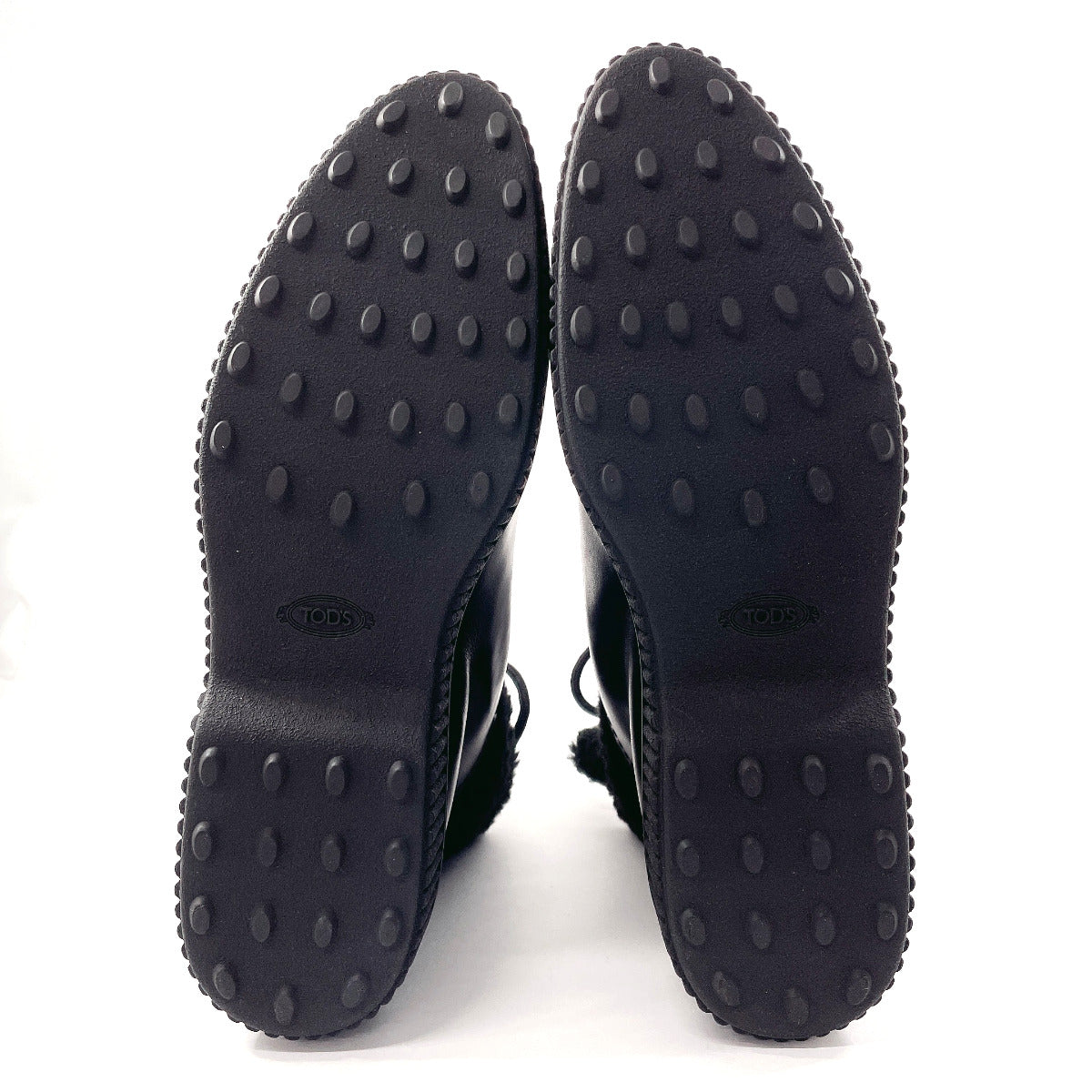 Tod'S Boots Xxw39A0W061Hxmb999 Leather Black Lace Up Boots Women 40 1/2