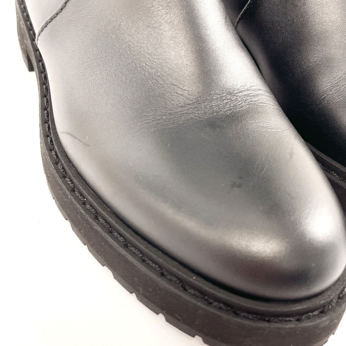 Fendi Boots 8U8036 Leather Black 21Aw Embossed Ff Motif Long Boots Zucca 37