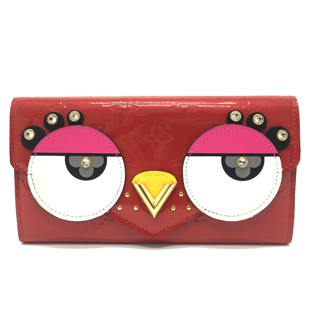 Louis Vuitton Long Wallet Purse M90489 Monogram Vernis Red Monogram Vernis Portefeuille Sarah Bird
