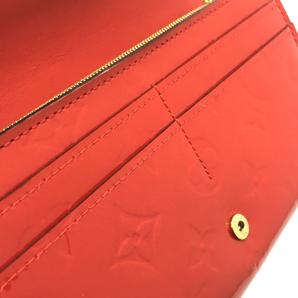 Louis Vuitton Long Wallet Purse M90489 Monogram Vernis Red Monogram Vernis Portefeuille Sarah Bird