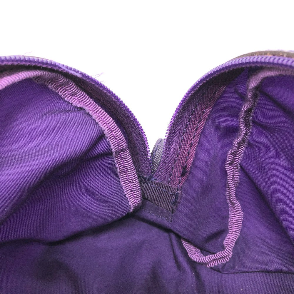 Prada Pouch Nylon Purple Triangle Logo Accessory Case Women