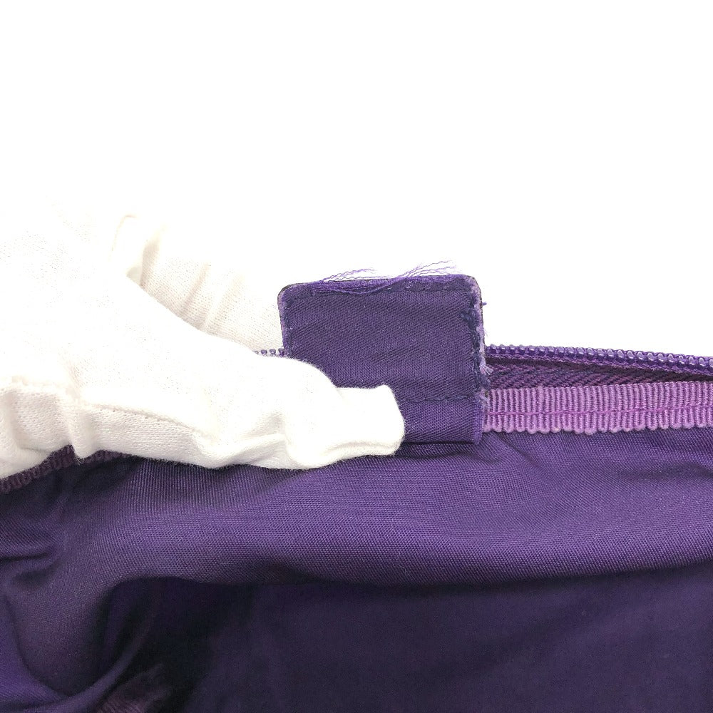 Prada Pouch Nylon Purple Triangle Logo Accessory Case Women
