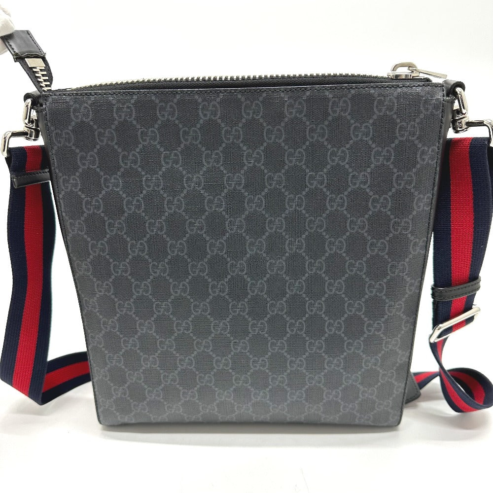 Gucci Shoulder Bag 474137 Gg Supreme Canvas Black Bag Gg Messenger Mens