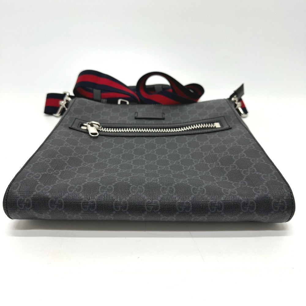 Gucci Shoulder Bag 474137 Gg Supreme Canvas Black Bag Gg Messenger Mens
