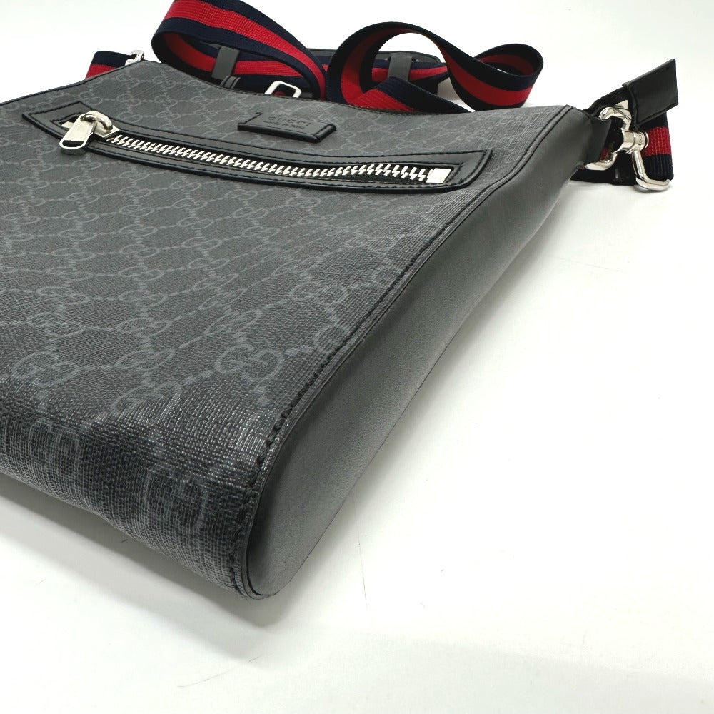Gucci Shoulder Bag 474137 Gg Supreme Canvas Black Bag Gg Messenger Mens