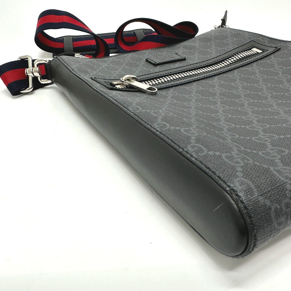 Gucci Shoulder Bag 474137 Gg Supreme Canvas Black Bag Gg Messenger Mens