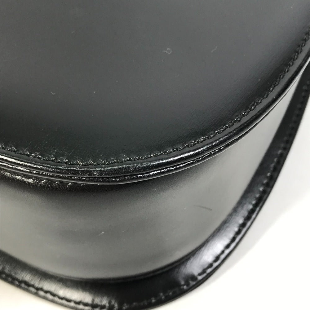 Gucci Handbag 000 1951 Leather / Bamboo Black Turn Lock Old Gucci Bamboo Women