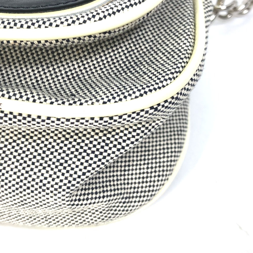 Chanel Shoulder Bag Canvas Gray Type No.5 Cc Camellia Coco Mark Chain Women
