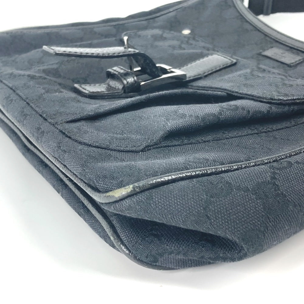 Gucci Shoulder Bag 114272 Gg Canvas Black Gg Mens