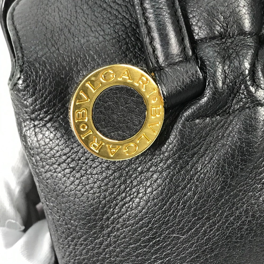 Bvlgari Tote Bag Leather Black Bulgari Bulgari Handbag Women
