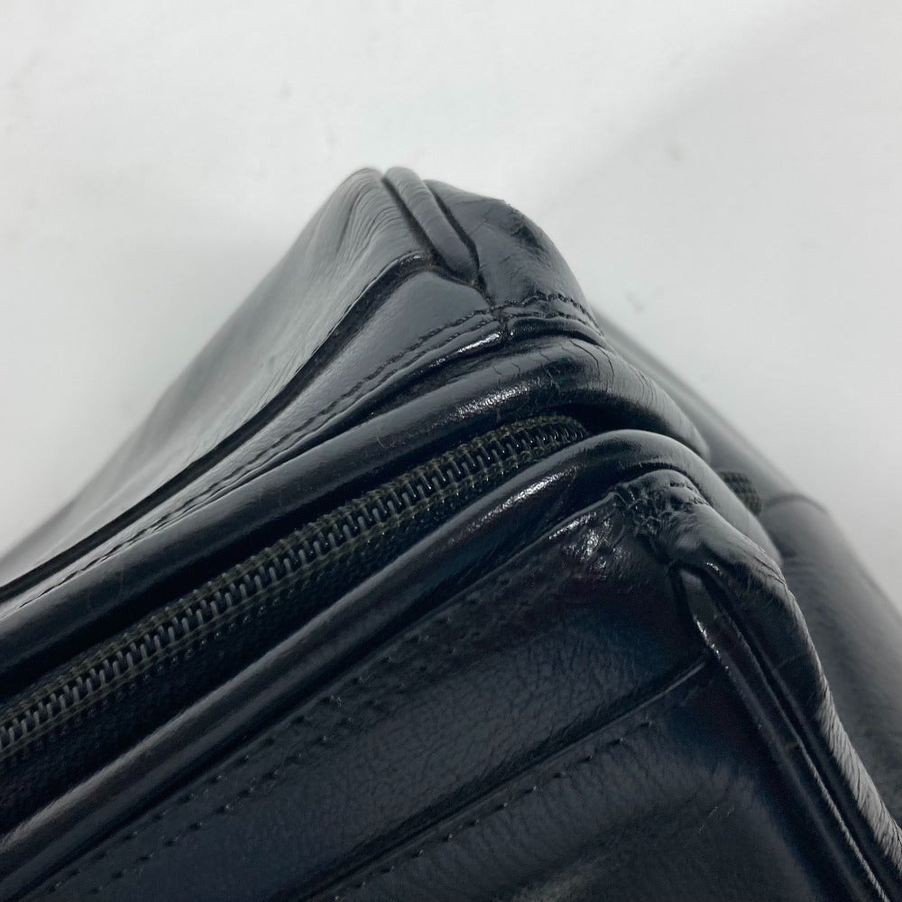 Fendi Handbag Leather Black Doctor Bag Logo Women