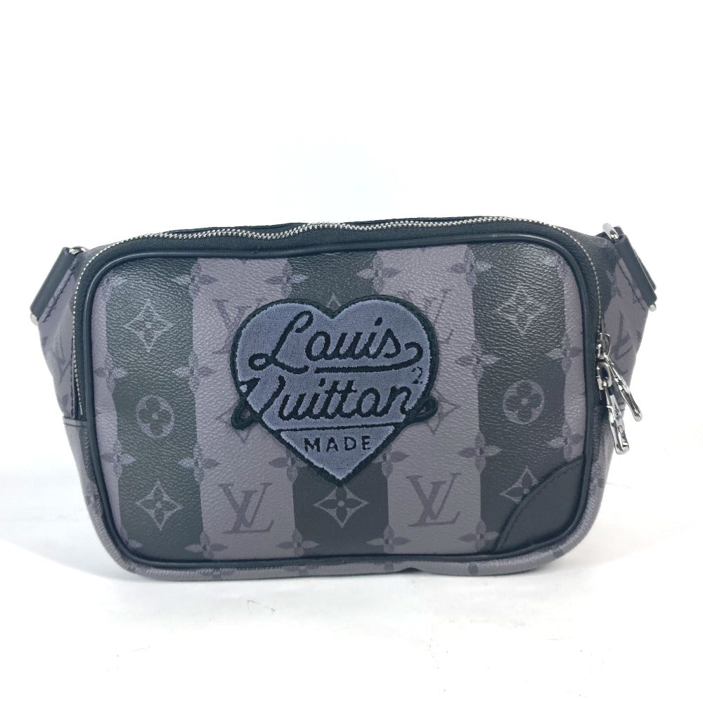 Louis Vuitton Sling Bag M59338 Monogram Eclipse Canvas Gray Nigo Collaboration Monogram Stripe