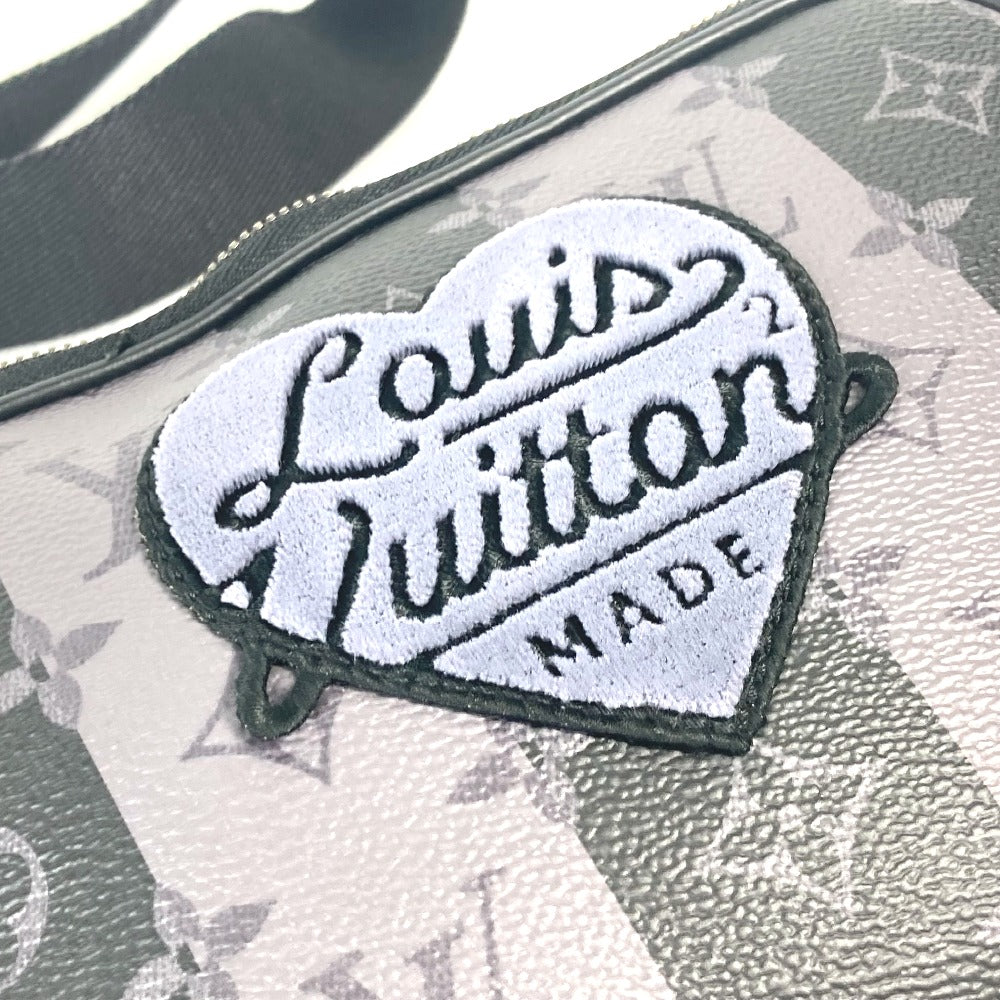 Louis Vuitton Sling Bag M59338 Monogram Eclipse Canvas Gray Nigo Collaboration Monogram Stripe