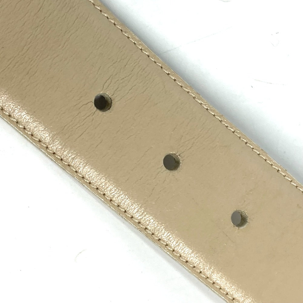 Gucci Belt 0370394 Leather Beige Gg Logo 65