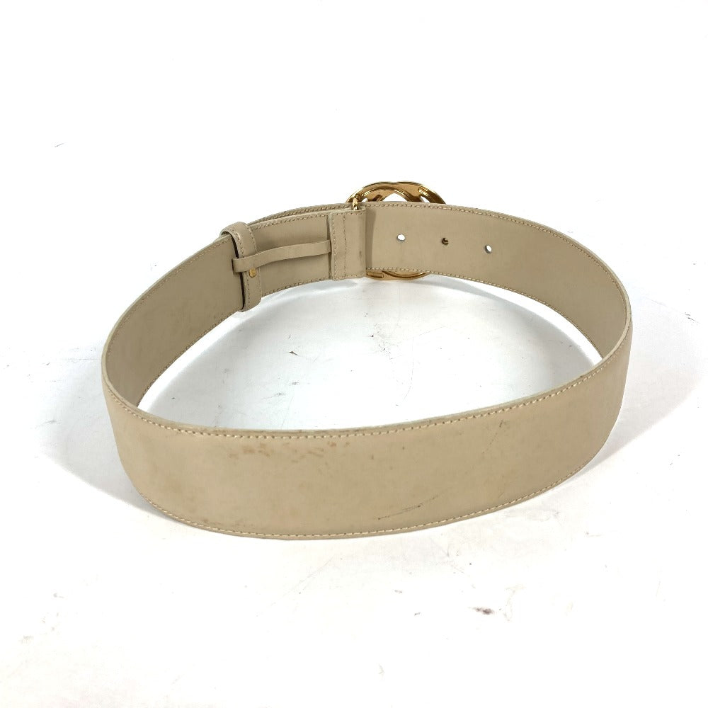 Gucci Belt 0370394 Leather Beige Gg Logo 65