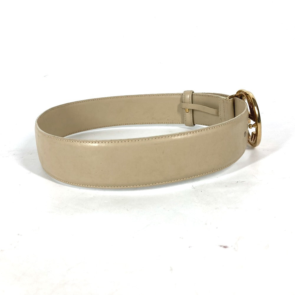 Gucci Belt 0370394 Leather Beige Gg Logo 65