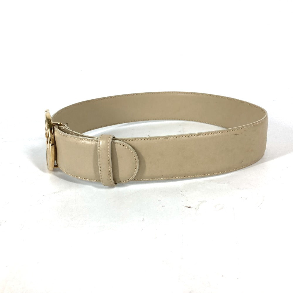 Gucci Belt 0370394 Leather Beige Gg Logo 65