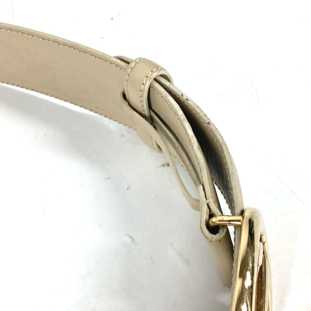Gucci Belt 0370394 Leather Beige Gg Logo 65