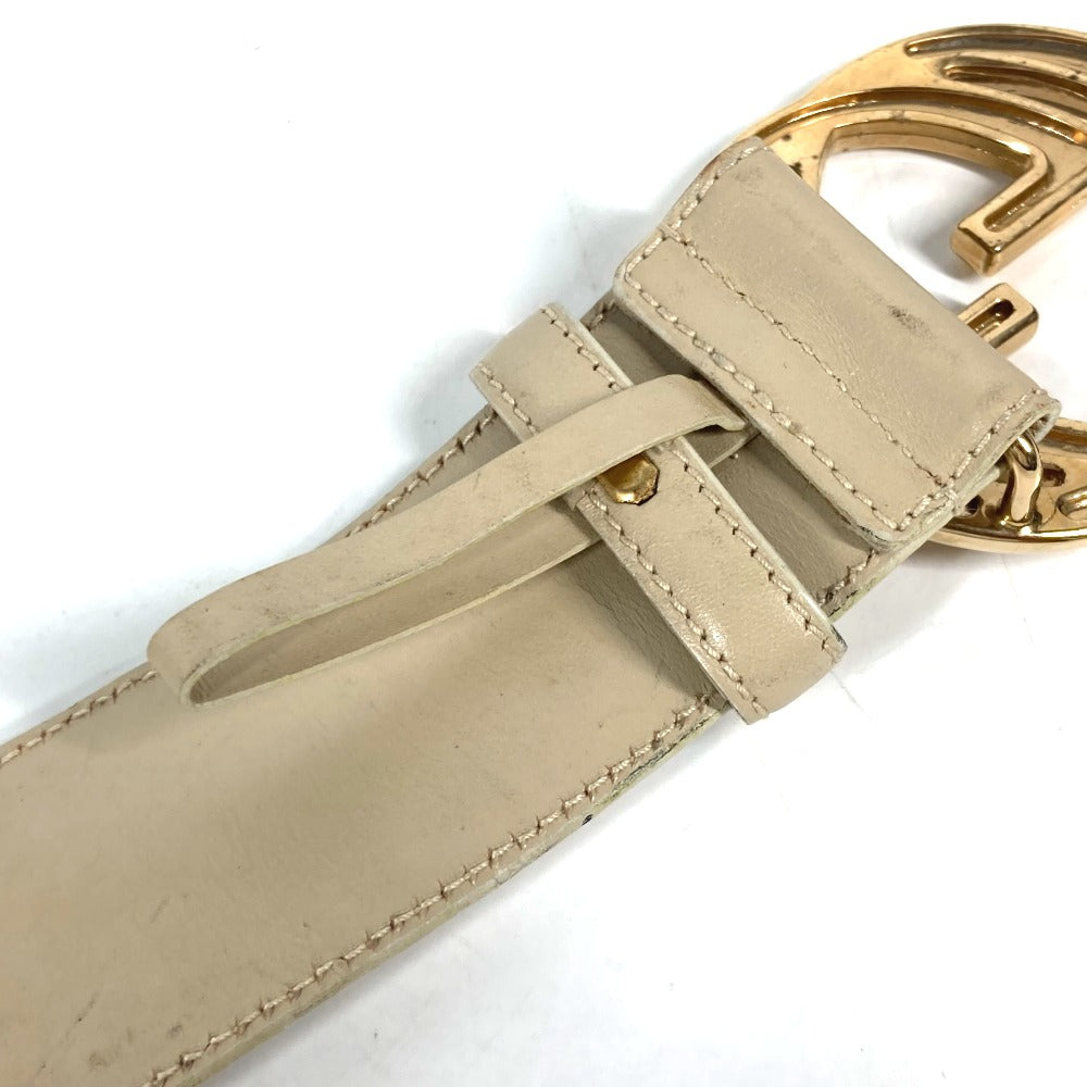 Gucci Belt 0370394 Leather Beige Gg Logo 65
