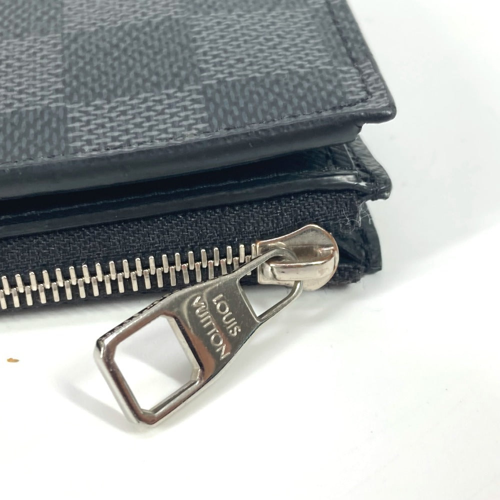 Louis Vuitton Folded Wallet N64021 Damier Grafitto Canvas Black Damier Grafitte Portefeuille Smart
