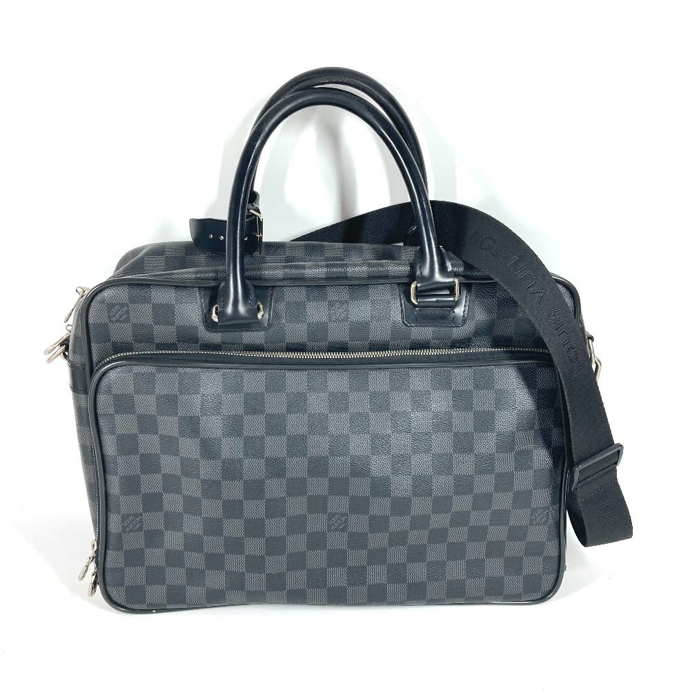 Louis Vuitton Business Bag N23253 Damier Grafitto Canvas Black Damier Grafitte Ikar Unisex(Unisex)