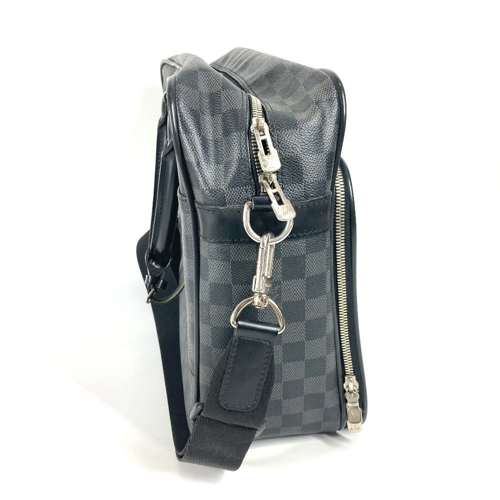Louis Vuitton Business Bag N23253 Damier Grafitto Canvas Black Damier Grafitte Ikar Unisex(Unisex)
