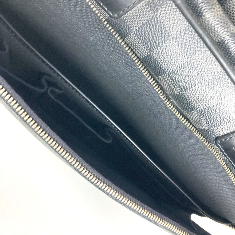 Louis Vuitton Business Bag N23253 Damier Grafitto Canvas Black Damier Grafitte Ikar Unisex(Unisex)